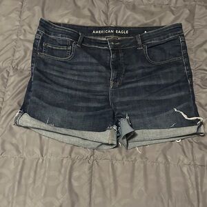 women's American Eagle Outfitters Dark Indigo next level stretch Shorts size 18